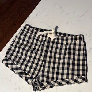 NWT SOLID & STRIPED Black and White Gingham High Waist Shorts